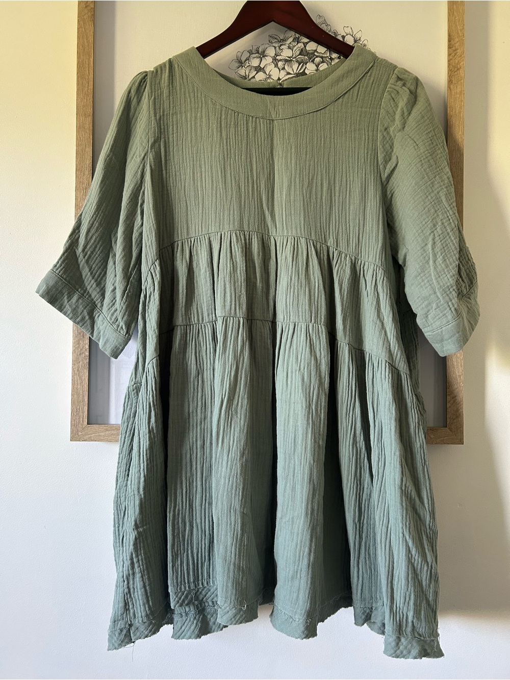 Newbury Kustom Sage Green Textured Mini Dress